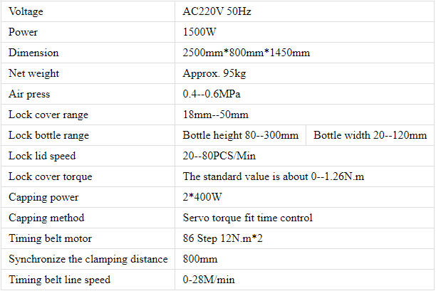 서보 모터 구동 캡핑 기계