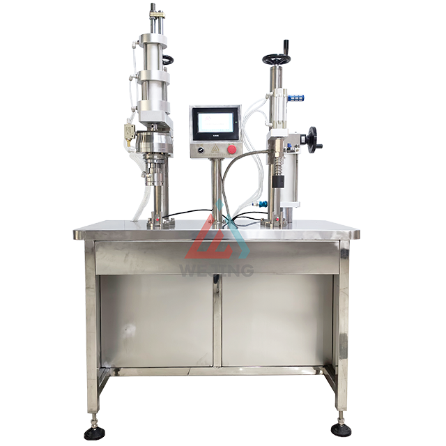 반자동 병 충전 및 캡핑 기계