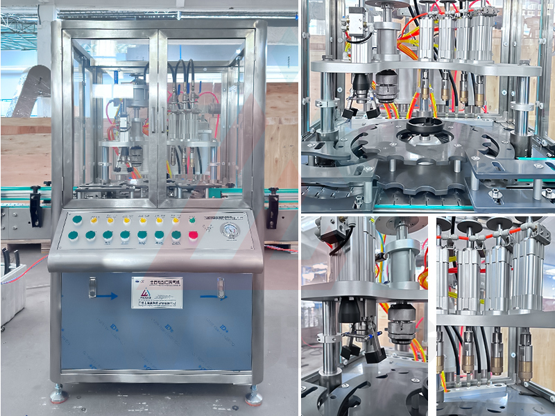 상세 이미지 에어로졸 가스 충전 및 밀봉 기계