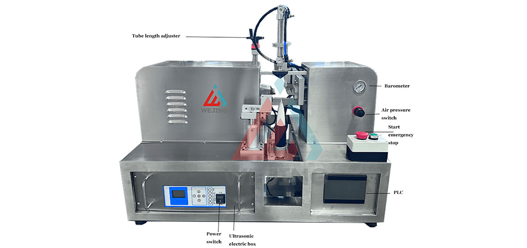 반자동 초음파 테일 씰링 기계